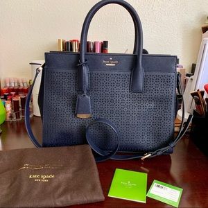 kate spade ♠️ candace cameron street navy satchel